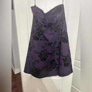 Elegant Plus Size Purple Strapless Dress